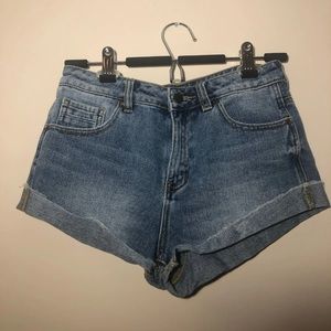 Kendall & Kylie jean high rise shorts